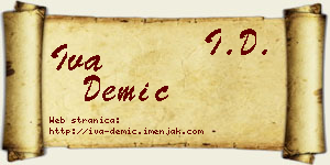 Iva Demić vizit kartica